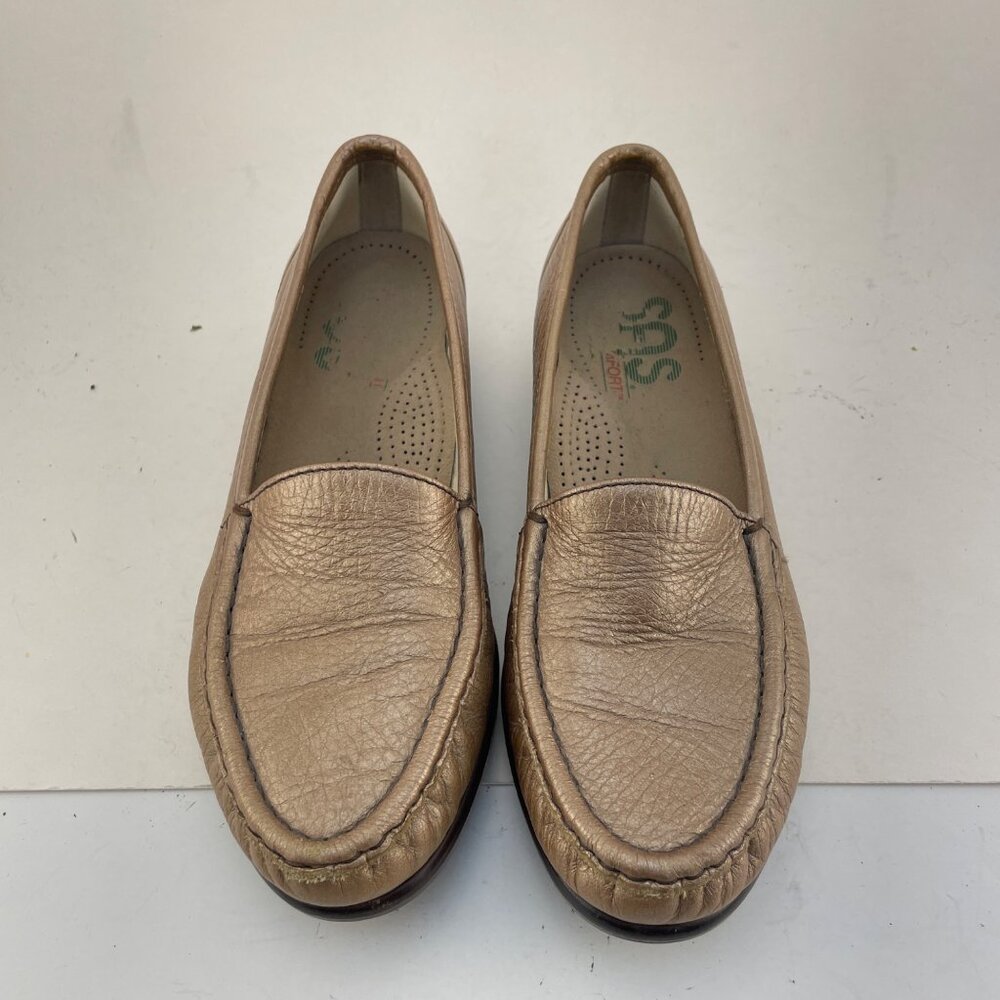 SAS comfort shoe pink champagne colored loafer 6